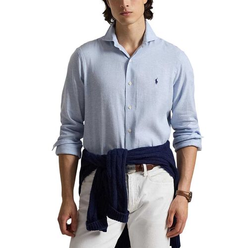 Polo Ralph Lauren Custom Fit Herringbone Linen-Blend Shirt